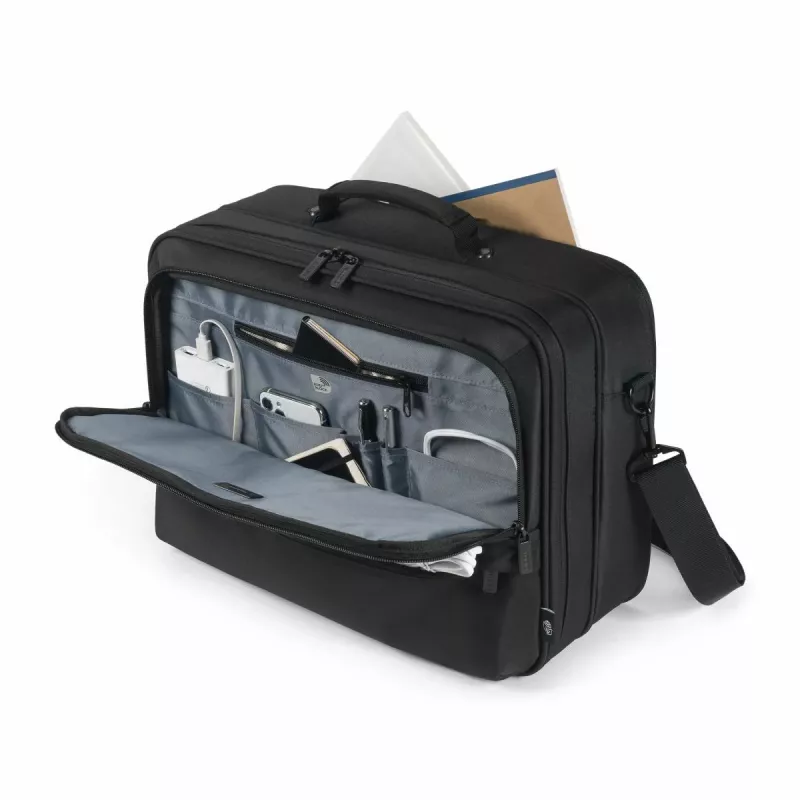 DICOTA Eco Multi Core - 14-16in Nešiojamojo kompiuterio krepšys - Juodas / 300d 100% perdirbtas PET poliesteris