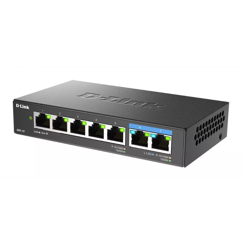 D-Link 7 prievadų kelių gigabitų nevaldomas komutatorius