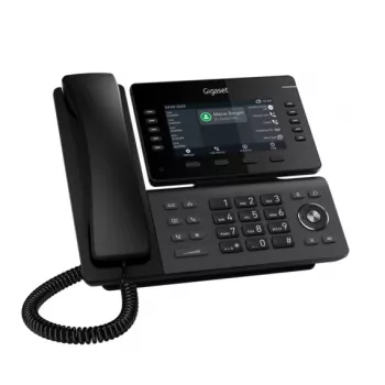 Stalinis DECT VoIP telefonas Gigaset P850W IP PRO – TFT ekranas, PoE, laidinis ir belaidis ragelis, juodas