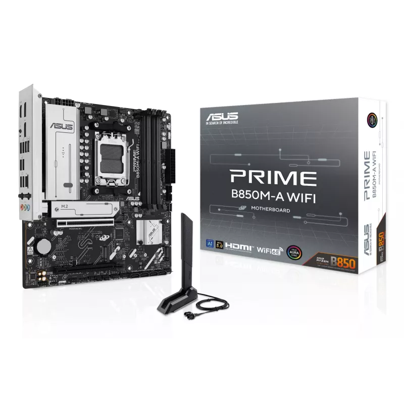 ASUS PRIME B850M-A WIFI AMD B850 lizdas AM5 mikro ATX