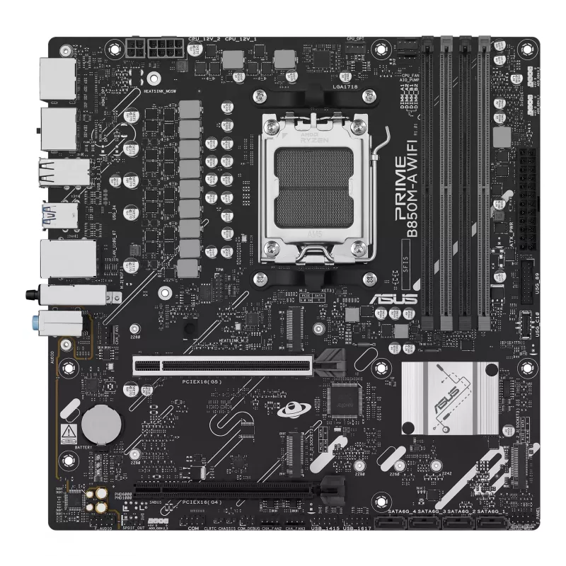 ASUS PRIME B850M-A WIFI AMD B850 lizdas AM5 mikro ATX