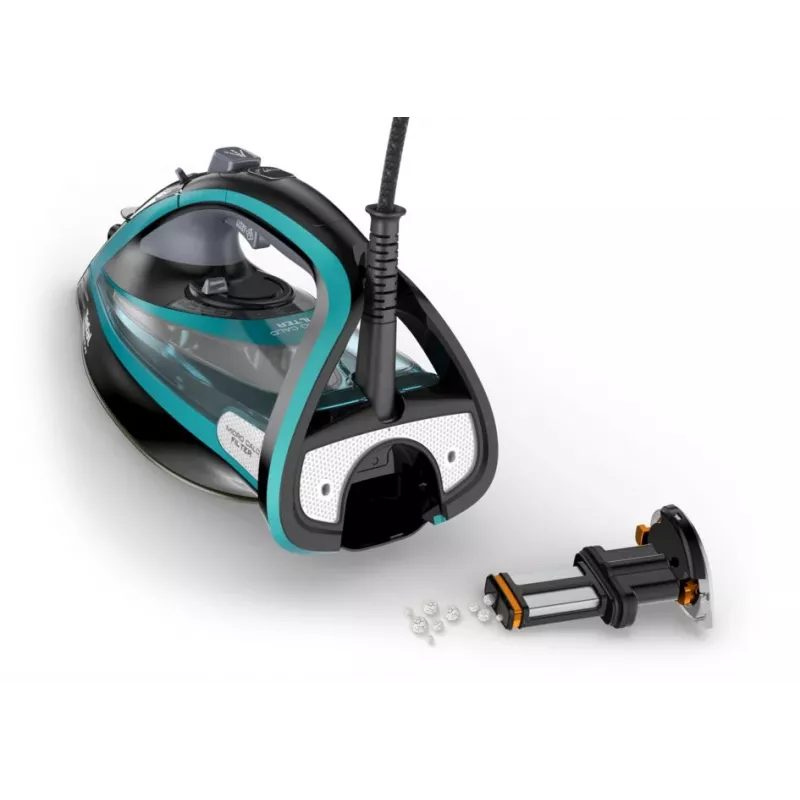 Tefal Ultimate Pure FV9844 Sausas ir garinis lygintuvas Durilium Autoclean padas 3200 W Juoda, Mėlyna