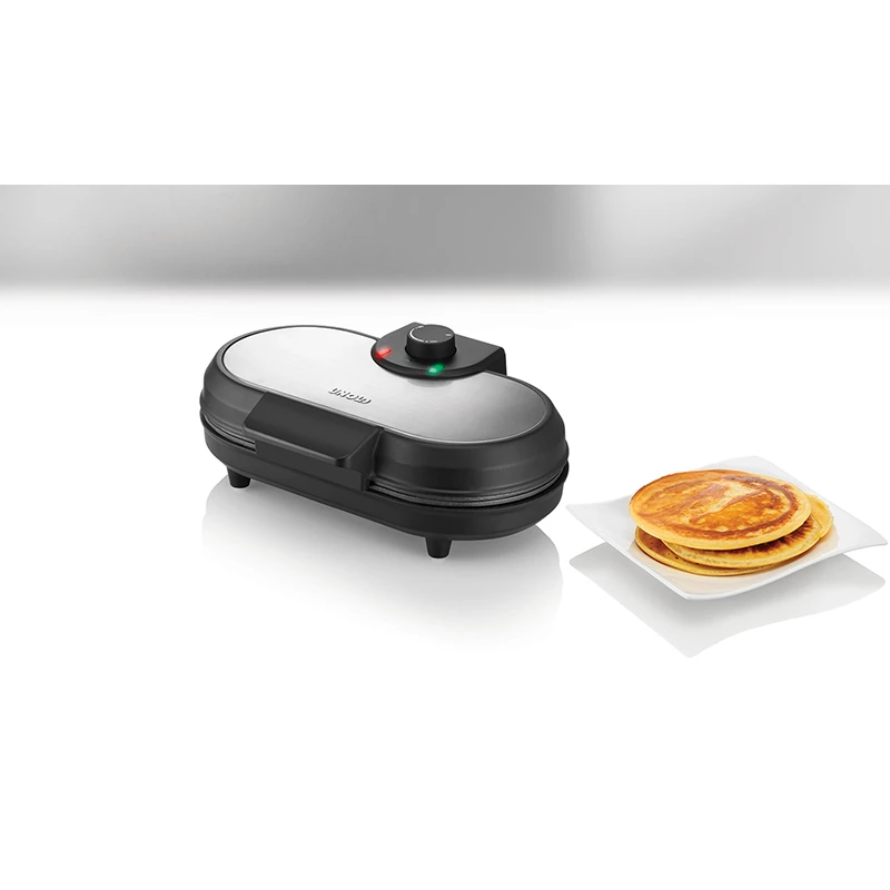 Unold Pancake-Maker American, 2 blynai, Juoda, Nerūdijantis plienas, 13,5 cm, Aliuminis, Sukamasis, 0,75 m