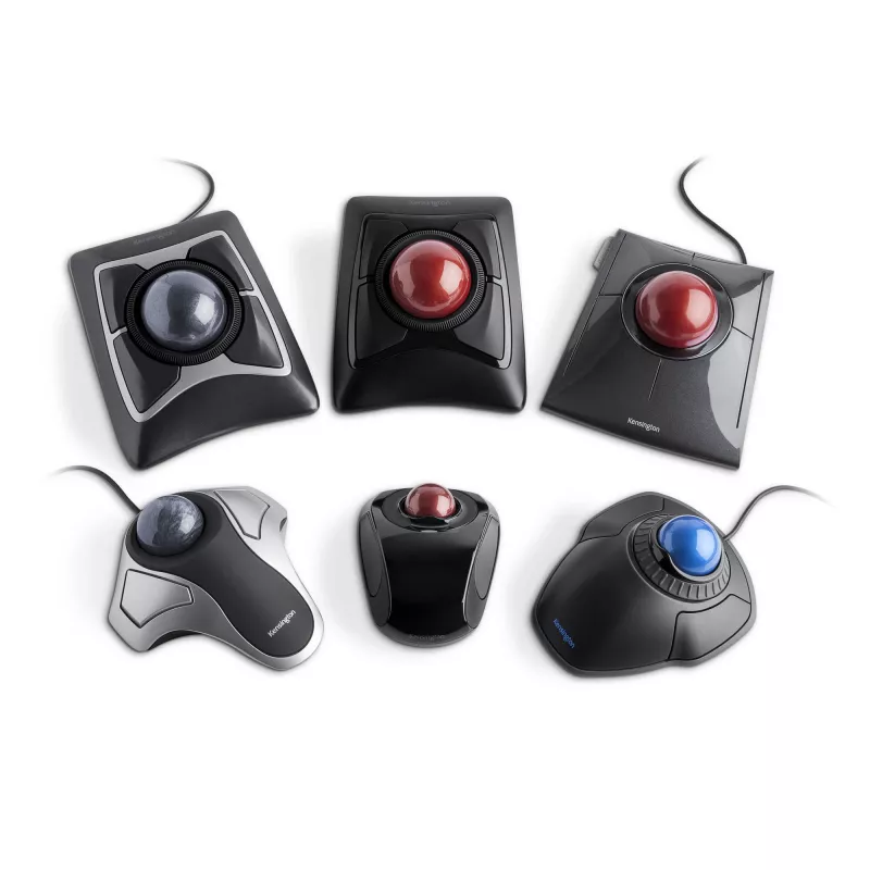 Kensington Expert pelė belaidis rutulinis pelės įrenginys, abiem rankoms tinkamas, optinis, RF belaidis + Bluetooth, 400 DPI, juodas