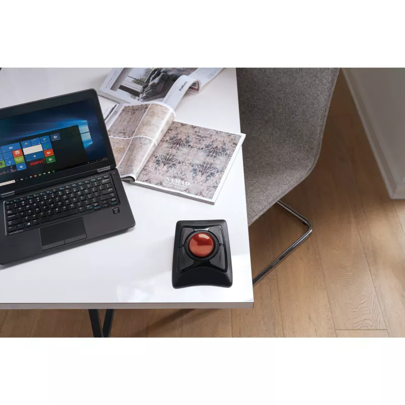 Kensington Expert pelė belaidis rutulinis pelės įrenginys, abiem rankoms tinkamas, optinis, RF belaidis + Bluetooth, 400 DPI, juodas