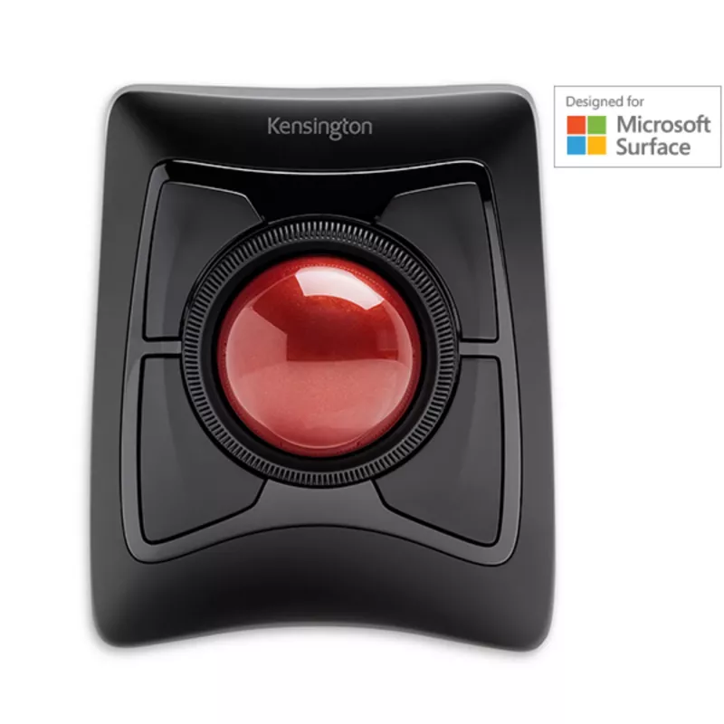 Kensington Expert pelė belaidis rutulinis pelės įrenginys, abiem rankoms tinkamas, optinis, RF belaidis + Bluetooth, 400 DPI, juodas