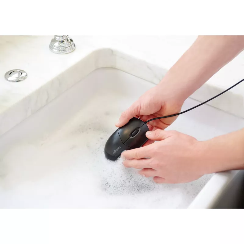 Kensington Pro Fit laidinė plaunama pelė, abiem rankoms tinkama, optinė, USB, 1600 DPI, juoda