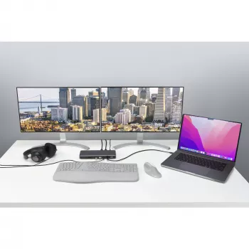 Kensington SD5760T Thunderbolt 4 Dual 4K dokų stotis su 96 W galios tiekimu