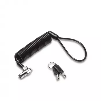 Kensington NanoSaver Portable Keyed Laptop Lock, 2.3 m, Kensington, Key, Carbon steel, Juoda, Sidabrinė