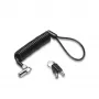 Kensington NanoSaver Portable Keyed Laptop Lock, 2.3 m, Kensington, Key, Carbon steel, Juoda, Sidabrinė