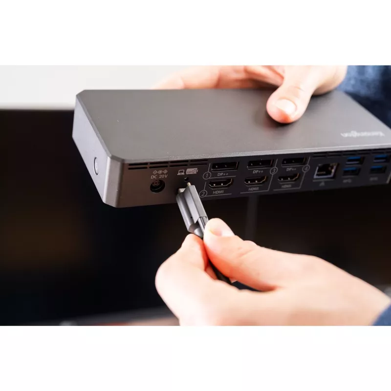 Kensington SD4781P EQ USB-C & USB-A Dual 4K Dockavimo stotelė, laidinė, USB 3.2 Gen 2 (3.1 Gen 2) Type-C, 100 W, 3,5 mm, 10,100,1000 Mbit/s, juoda