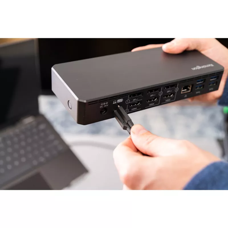 Kensington SD4781P EQ USB-C & USB-A Dual 4K Dockavimo stotelė, laidinė, USB 3.2 Gen 2 (3.1 Gen 2) Type-C, 100 W, 3,5 mm, 10,100,1000 Mbit/s, juoda