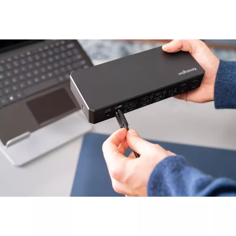 Kensington SD4781P EQ USB-C & USB-A Dual 4K Dockavimo stotelė, laidinė, USB 3.2 Gen 2 (3.1 Gen 2) Type-C, 100 W, 3,5 mm, 10,100,1000 Mbit/s, juoda