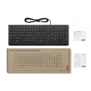 „Lenovo 4Y41R64647“ klaviatūra namams / biurui USB vokiška juoda