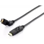 Equip Swivel HDMI 2.0 kabelis, 3m, pasukama jungtis