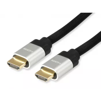 Equip HDMI 2.1 itin didelės spartos laidas, 15 m, kištukas–kištukas, 15 m, HDMI A tipo (standartinis), HDMI A tipo (standartinis), 3D, garso grįžimo kanalas (ARC), juodas