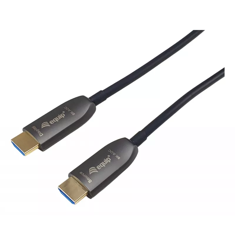 Equip HDMI 2.1 Active Optic Armored kabelis, 50m, 8K/60Hz, 4K/120Hz, 48Gbps