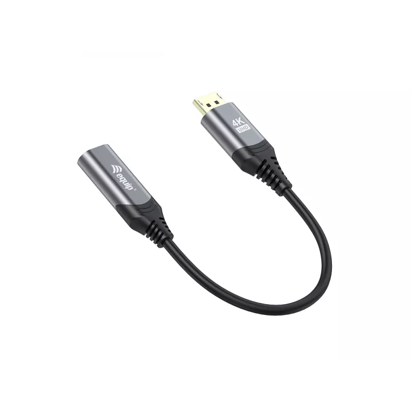 Equip DisplayPort 1.2 į HDMI adapteris, 4K/60 Hz, 0,15 m, DisplayPort, HDMI, kištukas, lizdas, tiesus