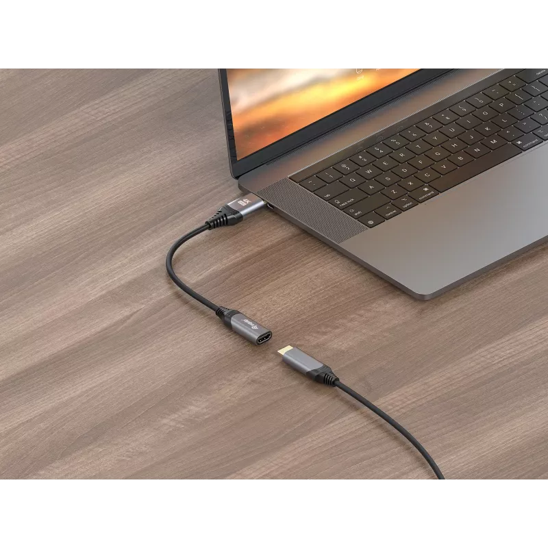 Equip DisplayPort 1.2 į HDMI adapteris, 4K/60 Hz, 0,15 m, DisplayPort, HDMI, kištukas, lizdas, tiesus