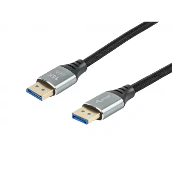 Equip DisplayPort 2.1 Premium laidas, 1,0 m, 16K/60Hz, 54 Gbps