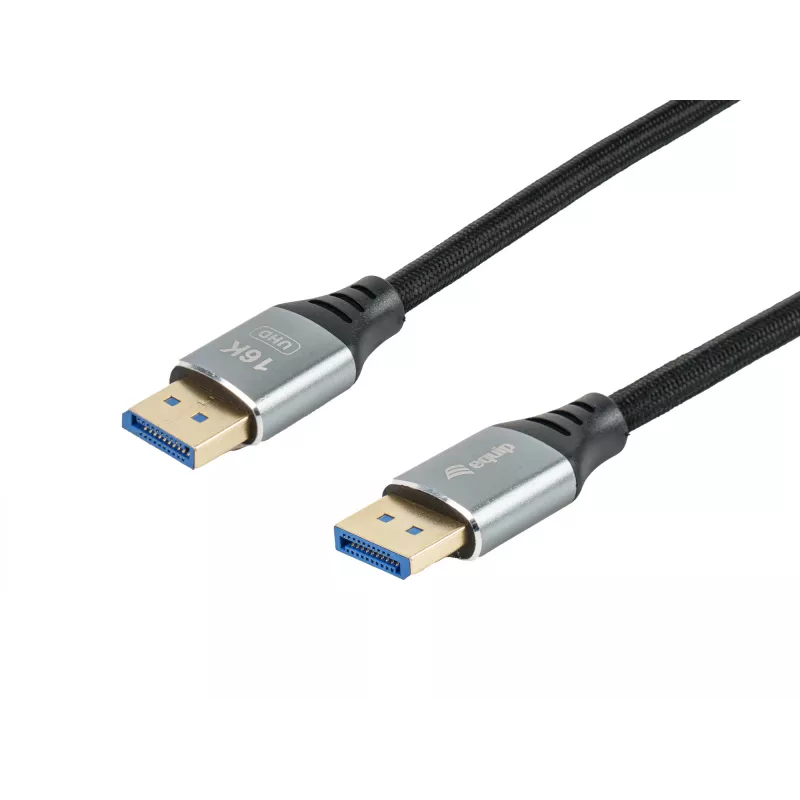 Equip DisplayPort 2.1 Premium laidas, 1,0 m, 16K/60Hz, 54 Gbps
