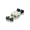 Equip SC šviesolaidinis adapteris/sujungiklis, OM1/OM2, SC, smėlio spalvos, daugiamodis, 7 g, 12 vnt.