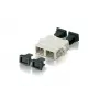 Equip SC šviesolaidinis adapteris/sujungiklis, OM1/OM2, SC, smėlio spalvos, daugiamodis, 7 g, 12 vnt.