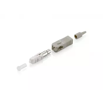 Equip SC jungtis, daugiamodė, smėlio spalvos, SC, pilka, daugiamodė, 8,95 mm, 7,3 mm, 38 mm