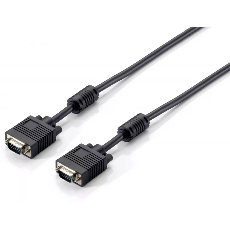 Equip HD15 VGA laidas, 15 m, 15 m, VGA (D-Sub), VGA (D-Sub), kištukas, kištukas, juodas