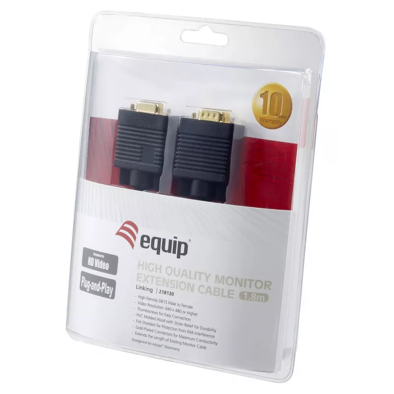 Equip HD15 VGA prailginimo kabelis, 1,8 m