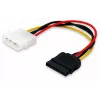 „Equip“ SATA vidinis maitinimo laidas, Molex (4 kontaktų), SATA 15 kontaktų, 0,15 m, kištukas, tiesus, tiesus