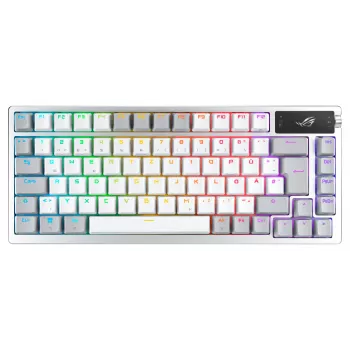 ASUS ROG Azoth White klaviatūra žaidimams USB + RF belaidis + Bluetooth QWERTZ vokiška