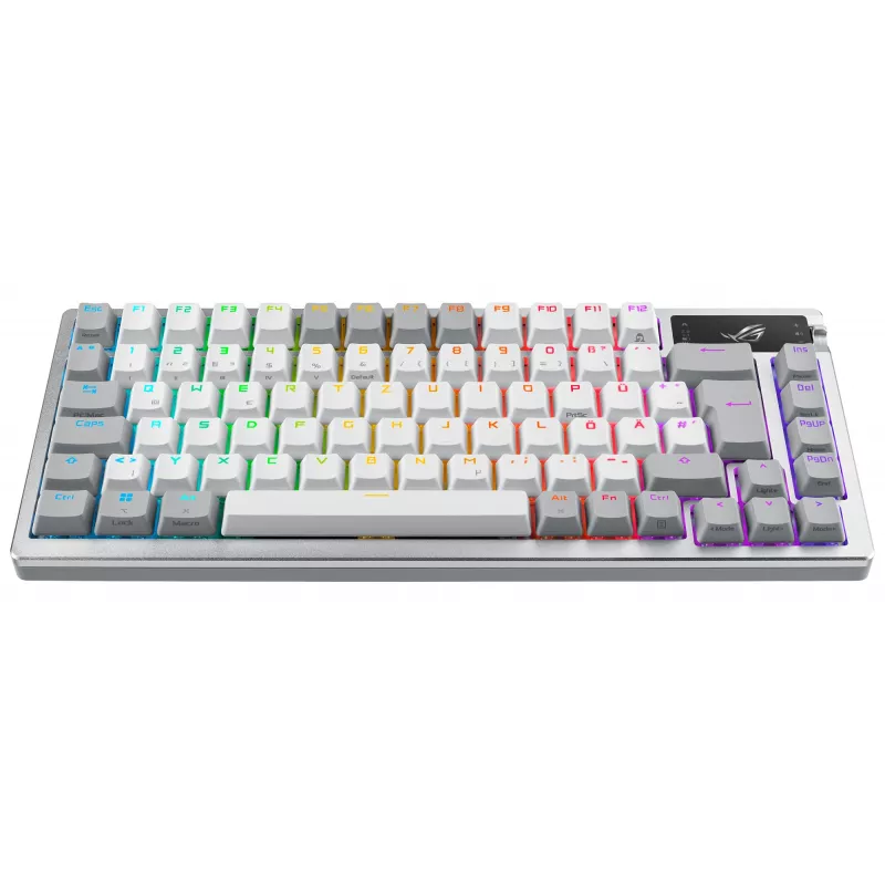 ASUS ROG Azoth White klaviatūra žaidimams USB + RF belaidis + Bluetooth QWERTZ vokiška