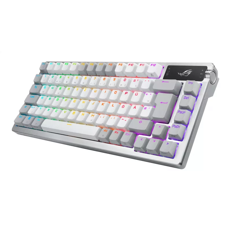 ASUS ROG Azoth White klaviatūra žaidimams USB + RF belaidis + Bluetooth QWERTZ vokiška