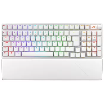 ASUS ROG Strix Scope II 96 Wireless klaviatūra Skirta žaidimams USB + radijo dažninis belaidis + Bluetooth QWERTZ vokiška balta