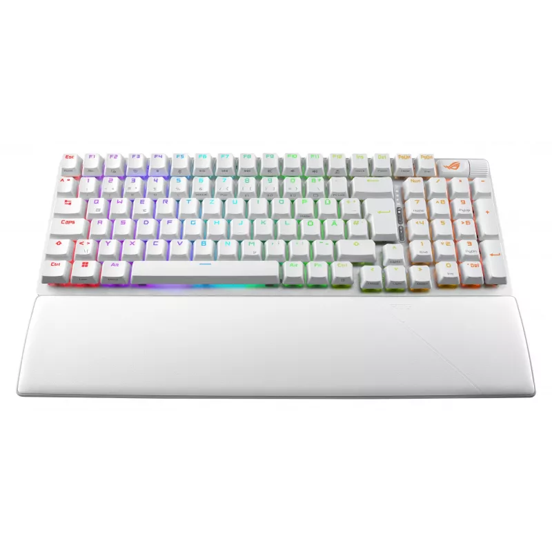 ASUS ROG Strix Scope II 96 Wireless klaviatūra Skirta žaidimams USB + radijo dažninis belaidis + Bluetooth QWERTZ vokiška balta