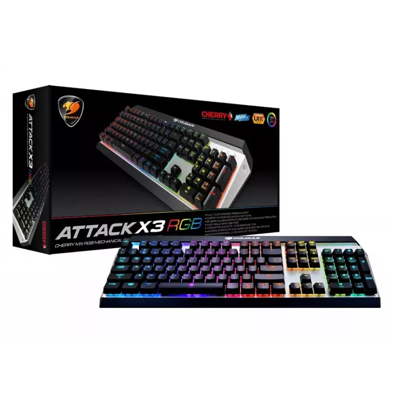 COUGAR CGR-WM1MB-ATR klaviatūra, žaidimų, USB, QWERTY, anglų k., aliuminio, juoda