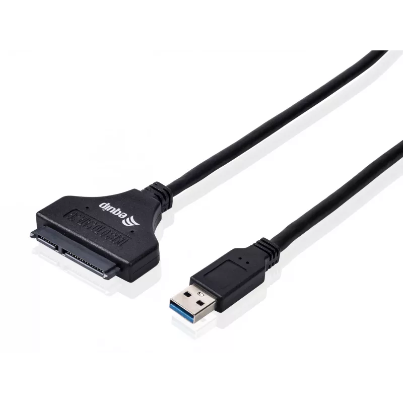 Equip USB 3.0 į SATA adapteris, juodas, 5 Gbit/s, CE, 50 mm, 9,5 mm, 550 mm