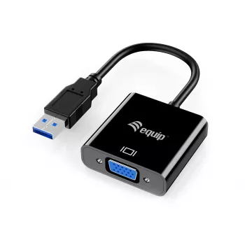 Equip USB 3.0 į VGA adapteris, 3.2 Gen 1 (3.1 Gen 1), USB Type-A, VGA (D-Sub) išvestis, 1920 x 1080 pikselių