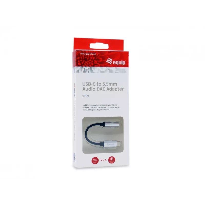 Equip USB-C į 3,5 mm garso DAC adapteris