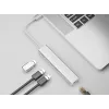 Equip USB-C į 3 prievadų USB 3.0 šakotuvas su Gigabit adapteriu, USB 3.2 Gen 1 (3.1 Gen 1) Type-C, sidabrinis, USB 3.2 Gen 1 (3.1 Gen 1) Type-A, WLAN, aliuminis, 22 mm, 15 mm