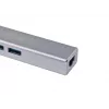 Equip USB-C į 3 prievadų USB 3.0 šakotuvas su Gigabit adapteriu, USB 3.2 Gen 1 (3.1 Gen 1) Type-C, sidabrinis, USB 3.2 Gen 1 (3.1 Gen 1) Type-A, WLAN, aliuminis, 22 mm, 15 mm