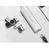 Equip USB-C į 3 prievadų USB 3.0 šakotuvas su Gigabit adapteriu, USB 3.2 Gen 1 (3.1 Gen 1) Type-C, sidabrinis, USB 3.2 Gen 1 (3.1 Gen 1) Type-A, WLAN, aliuminis, 22 mm, 15 mm