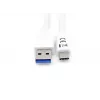 Equip USB 3.2 Gen 1 Type-C į A kabelis, M/M, 1 m, 1 m, USB A, USB C, USB 3.2 Gen 1 (3.1 Gen 1), 5 Gbit/s, Balta