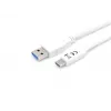 Equip USB 3.2 Gen 1 Type-C į A kabelis, M/M, 1 m, 1 m, USB A, USB C, USB 3.2 Gen 1 (3.1 Gen 1), 5 Gbit/s, Balta