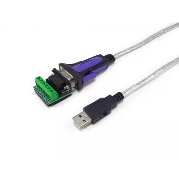 Equip USB-A į Serial RS-422/485 DB9 adapterio laidas, pilka, 1,5 m, USB Type-A, DB-9, vyriškas, vyriškas