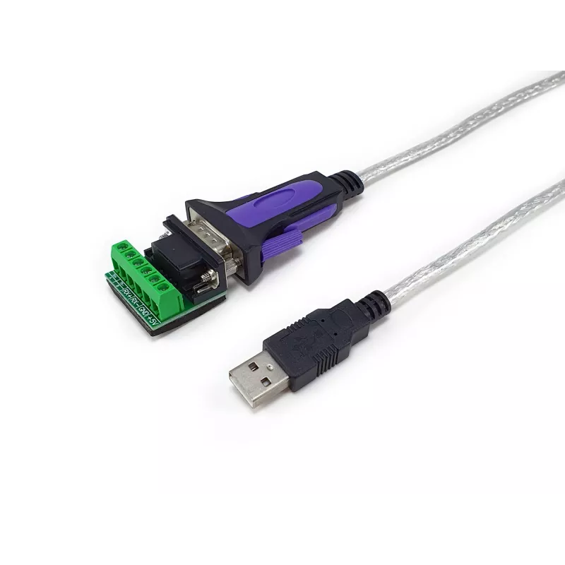 Equip USB-A į Serial RS-422/485 DB9 adapterio laidas, pilka, 1,5 m, USB Type-A, DB-9, vyriškas, vyriškas