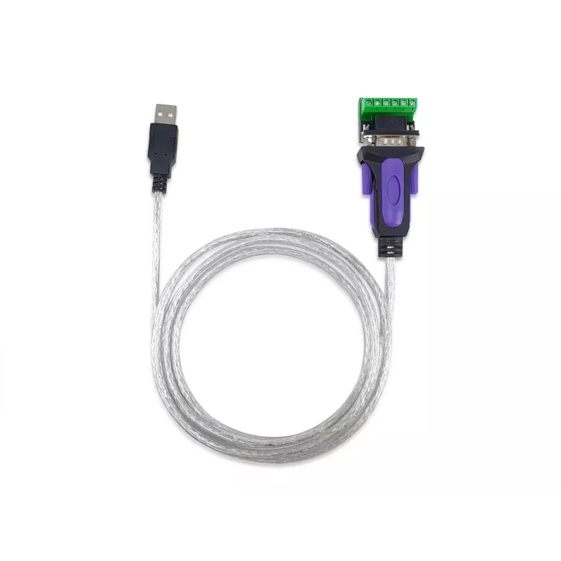 Equip USB-A į Serial RS-422/485 DB9 adapterio laidas, pilka, 1,5 m, USB Type-A, DB-9, vyriškas, vyriškas
