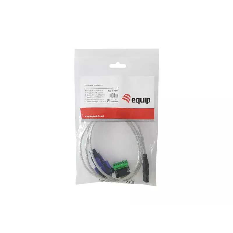 Equip USB-A į Serial RS-422/485 DB9 adapterio laidas, pilka, 1,5 m, USB Type-A, DB-9, vyriškas, vyriškas