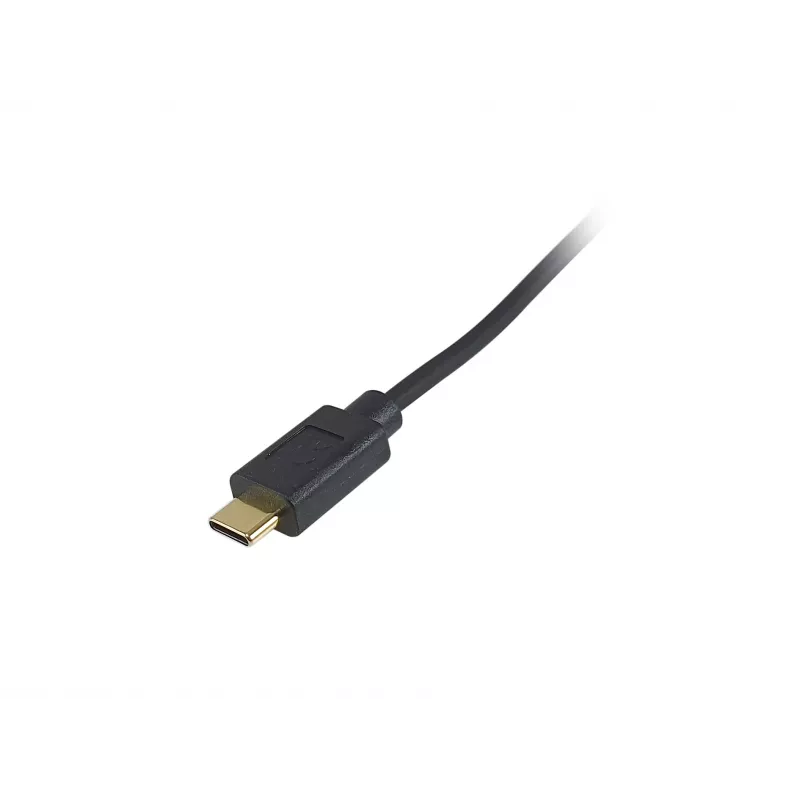 Equip USB 2.0 C į C 90° kampuotas spiralinis laidas M/M 1 m juodas